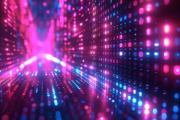 Digital Binary Technology Background created with Generative AI