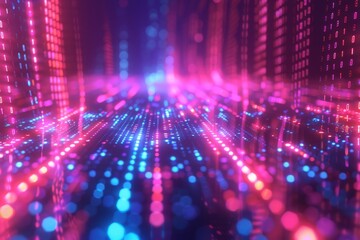 Digital Binary Technology Background created with Generative AI