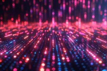 Digital Binary Technology Background created with Generative AI