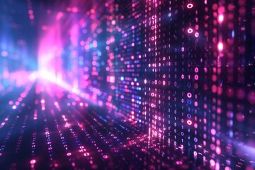 Digital Binary Technology Background created with Generative AI
