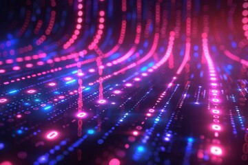 Digital Binary Technology Background created with Generative AI