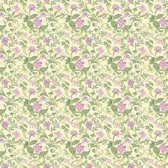  Floral variety color, form natural, seamless fabric pattern.