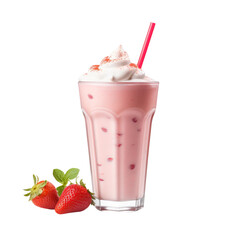 Wall Mural - strawberry smoothie with strawberry