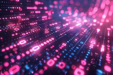Digital Binary Technology Background created with Generative AI