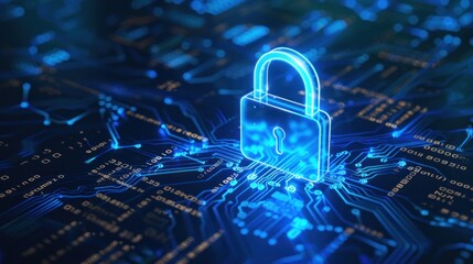 Sticker - Padlock secure digital encryption