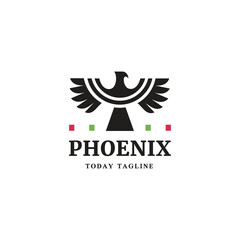 Wall Mural - phoenix bird beautiful modern logo design graphic vector