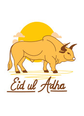 Wall Mural - Doodle Muslim holiday Eid al-Adha. the sacrifice a ram or white and black sheep. graphic design decoration kurban bayrami. month lamb and a lamp.Translation from Arabic: Eid al-Adha