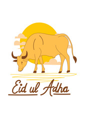 Wall Mural - Doodle Muslim holiday Eid al-Adha. the sacrifice a ram or white and black sheep. graphic design decoration kurban bayrami. month lamb and a lamp.Translation from Arabic: Eid al-Adha