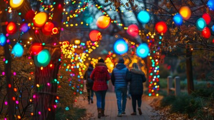 Canvas Print - Sparkling Lights at the Festival of Lights