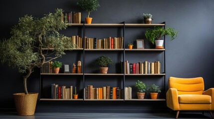 Wall Mural - pile of various kinds of books in a bookshelf for world book day background