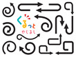 © 中居さちこ - くるっとカーブの矢印アイコンセット/ブラック