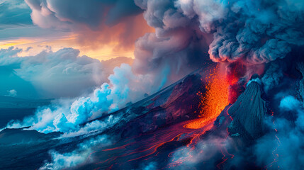 Wall Mural - fire in the clouds