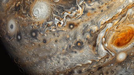 Poster - Planet Jupiter with its many moons