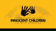 © husnul - International day for innocent children victims of aggression. Vector illustration of children's palms. Suitable for banners, web, social media, greeting cards etc