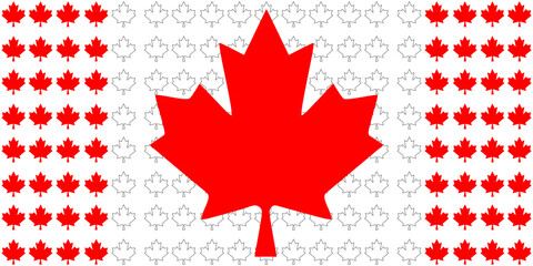 Wall Mural - Canada flag logo background vector design for Canada Day 2