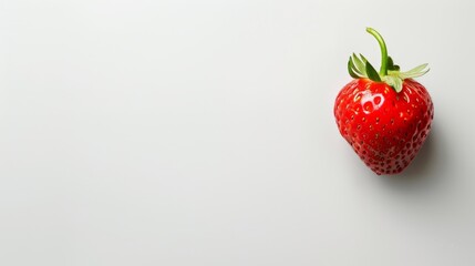 Wall Mural - strawberries on a white background