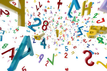 Complex Algebraic Expression Isolated on Transparent Background