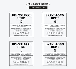 Neck Label Clothing Tag Template Concept Vector or EPS