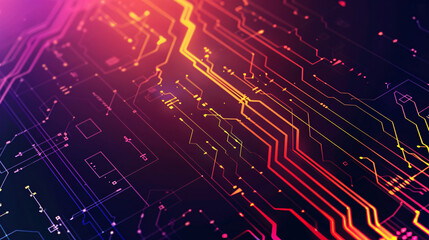 Poster - a copyspace of modern simple line and futuristic technology backdrop suitable for presentation resource