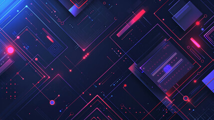 Fototapete - a cyberpunk copyspace of modern simple futuristic technology backdrop suitable for presentation resource