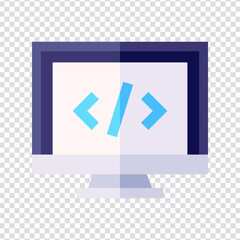 Programming icon vector design. flat vector illustration. Pixel perfect 64 x 64. Vector illustration simple symbol in eps 10