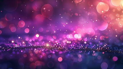 Poster - Purple Bokeh Lights Background