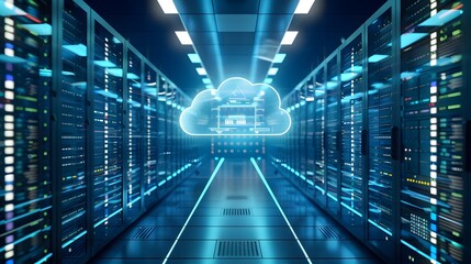Poster - Futuristic Cloud Computing Infrastructure with Networked Data Centers and Virtual Servers