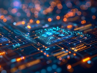 Poster - Futuristic Digital Marketplace with Interactive Product Listings and Customer Reviews Showcasing Technology Networking and Digital Communication