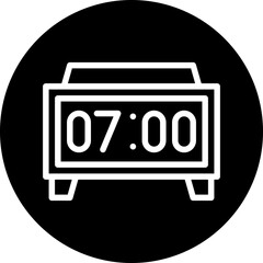 Poster - Digital Clock Icon Style