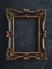 Poster - Elegant Victorian Style Ornate Vintage Frame for Historical Portraits and Artwork description This image depicts a beautifully crafted vintage frame