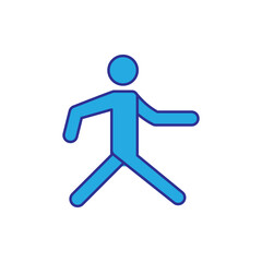 Sticker - walking logo icon