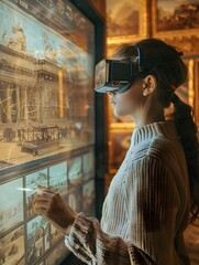 Poster - innovative immersive history lessons captivate students through augmented reality technology in a cl