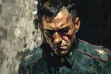 Wall Mural - Portrait of a Soviet Officer