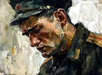 Wall Mural - Portrait of a Young Soldier