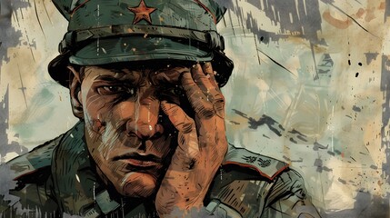 Wall Mural - Portrait of a soldier