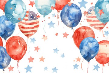 watercolor clipart 4th of July background