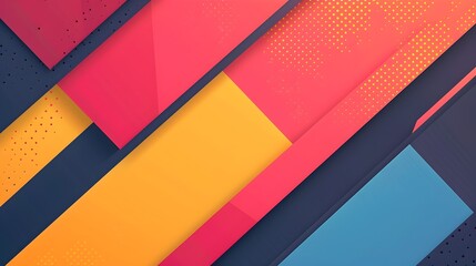 Poster - Vibrant Geometric Frame with Bold Lines for Tech Themed Presentations and Designs
