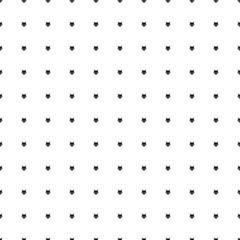 Poster - Square seamless background pattern from black fox's head symbols. The pattern is evenly filled. Vector illustration on white background