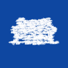 Poster - Clouds in the shape of a sofa symbol on a transparent background. A symbol consisting of clouds in the center. Illustration on transparent background