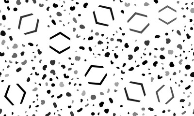 Poster - Abstract seamless pattern with angle brackets symbols. Creative leopard backdrop. Vector illustration on white background