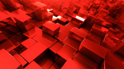 Wall Mural - 3D render abstract blank red light pattern wallpaper modern design horizontal technology background