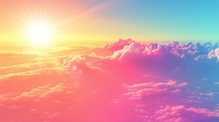 Wall Mural - Sky Gradients Atmospheric: An illustration representing the atmospheric gradient of colors in the sky
