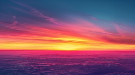 Wall Mural - Sky Gradients Sunrise: An illustration capturing the gradient of colors in the sky during sunrise