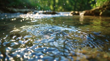 Wall Mural - Water Gradients Stream: A photo capturing gradients in a stream