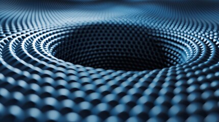 Canvas Print -  A tight shot of a circular object against a blue-black backdrop The object features a central black circle, as does the background
