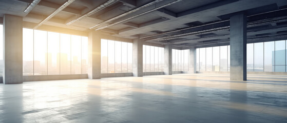 Wall Mural - Sunlit Modern Empty Office Space