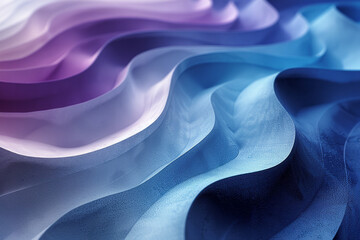 Leinwandbilder - An abstract pattern of parallel lines forming waves, with a subtle gradient of cool blues and purples,