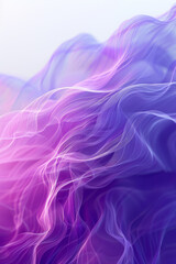 Leinwandbilder - An abstract pattern of parallel lines forming gentle waves, with a gradient blending from violet to lavender,
