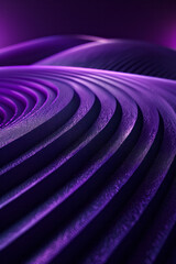 Wall Mural - An abstract pattern of parallel lines forming gentle waves, with a gradient blending from violet to lavender,