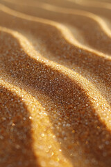 Leinwandbilder - Parallel lines creating gentle waves with a gradient from sandy beige to warm tan,